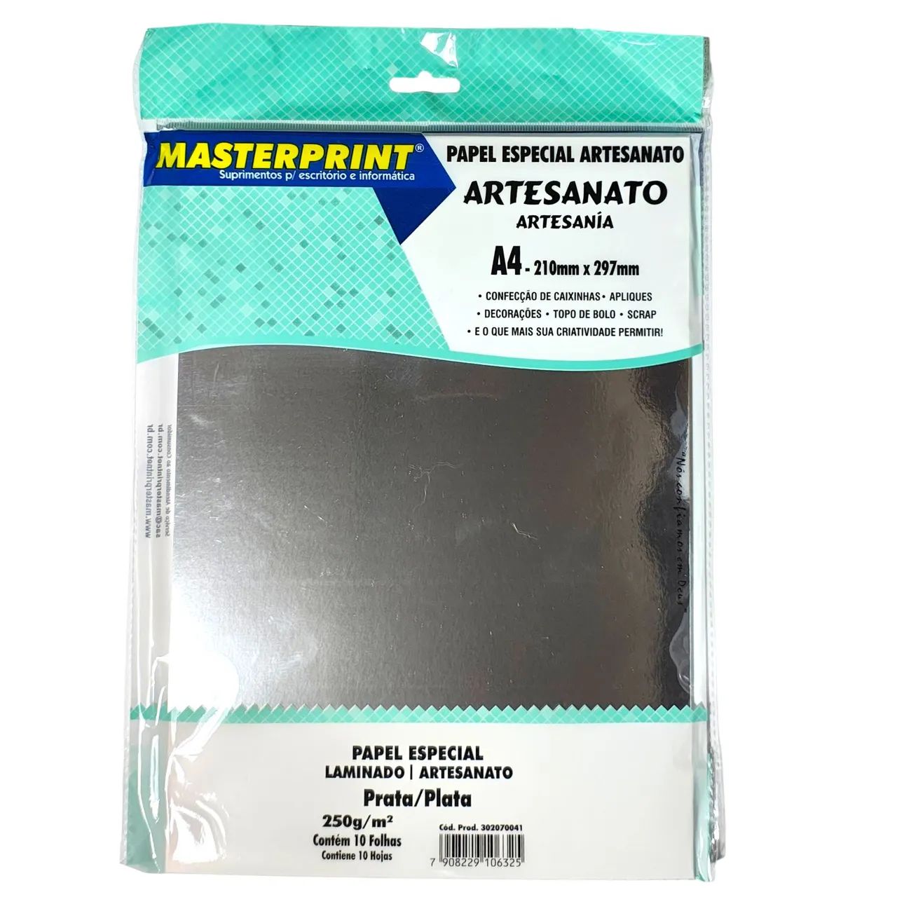 Papel Lamicote Prata 250g