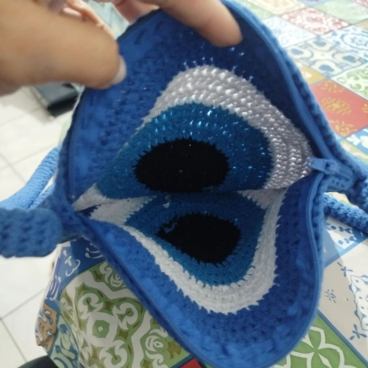Bolsa Crochê Olho Grego  - Foto 2