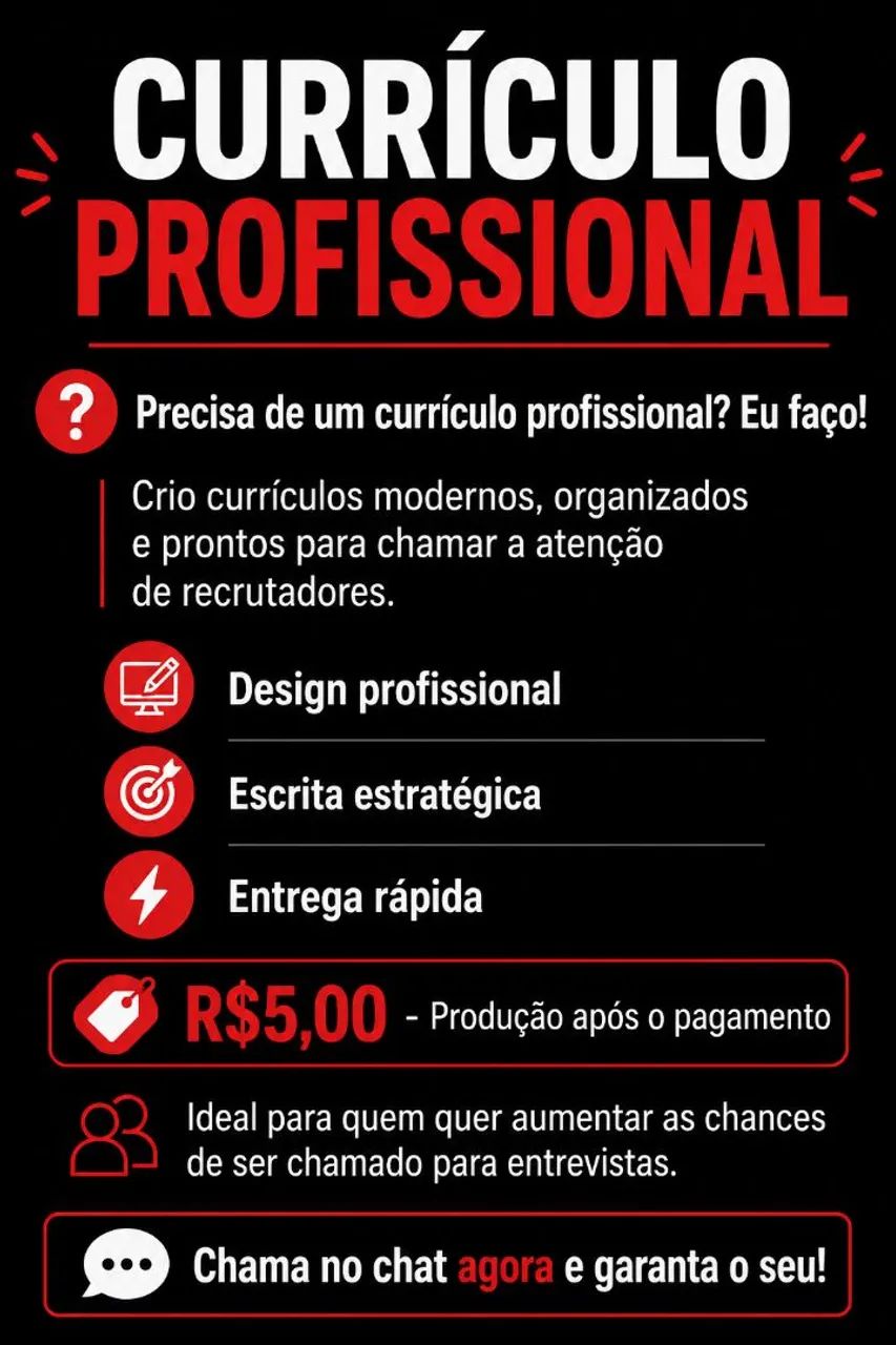 Currículo profissional 
