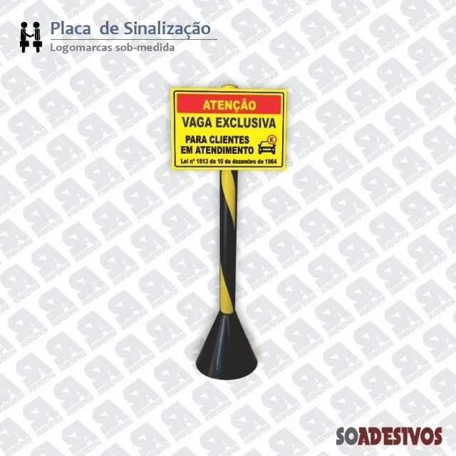 PLACA ESTACIONAMENTO PRIVATIVO COM SUPORTE - Foto 2