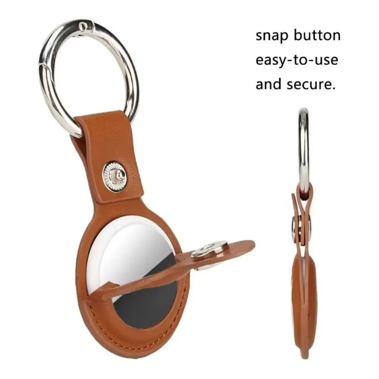 Chaveiro case para Apple AirTag em couro sintético - Foto 6