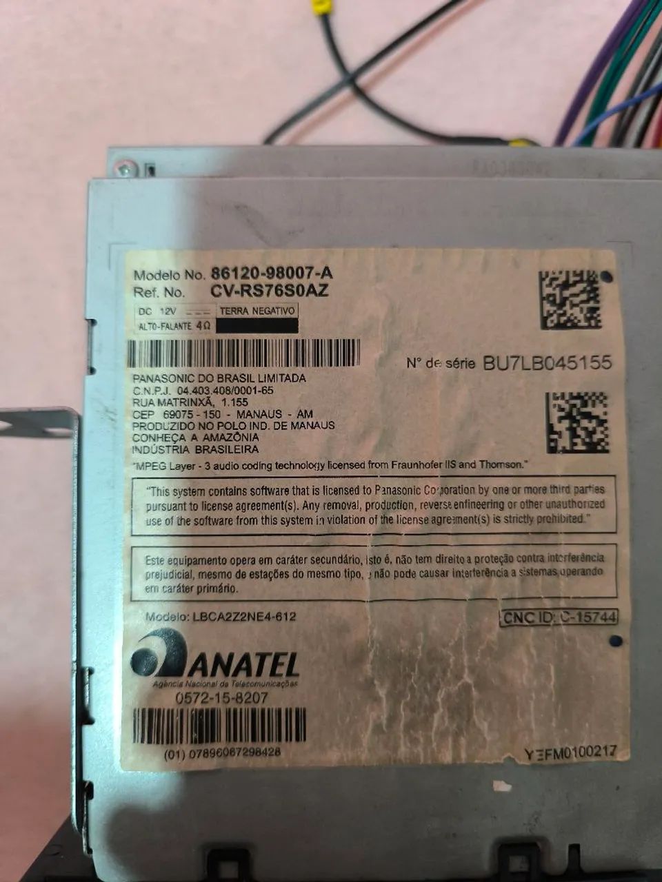 Mídia Panasonic *7-A original Etios XLS 2018 - Foto 4