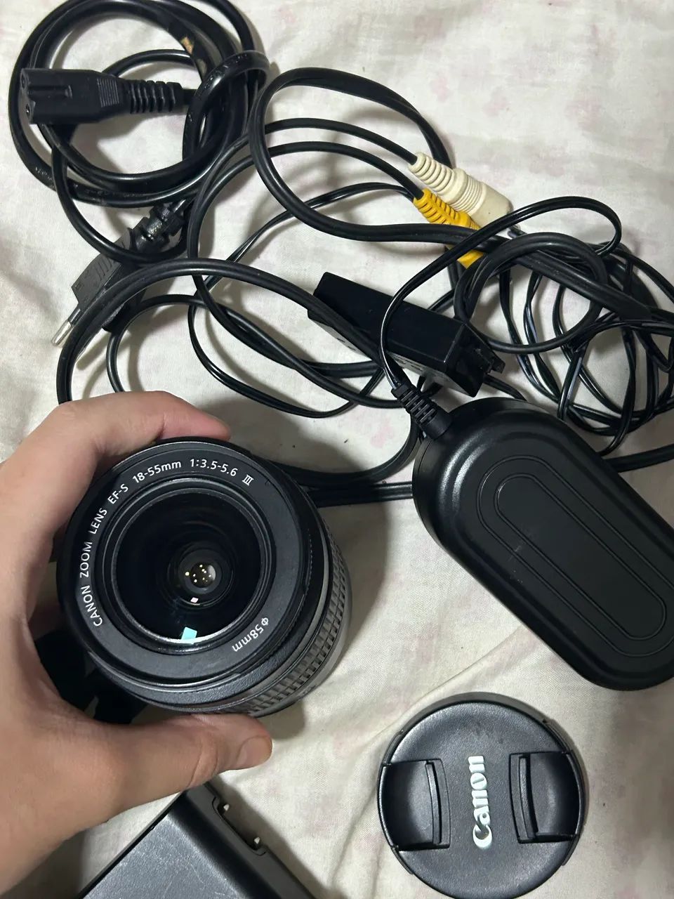 câmera canon eos rebel t7 kit completo + bateria extra - Foto 4