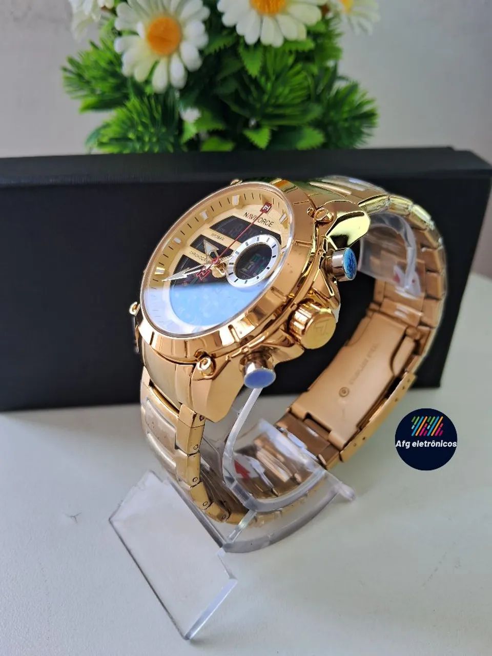 Relógio Naviforce Luxo dourado. - Foto 5