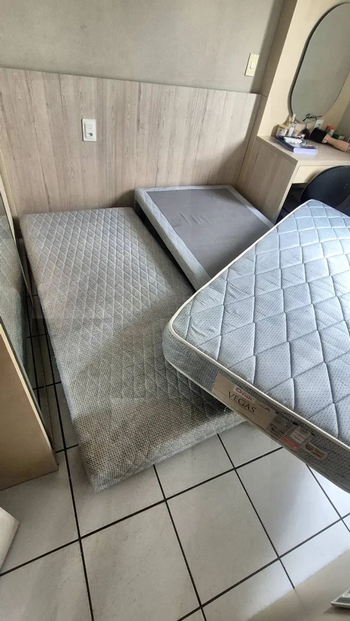 Cama box de mola solteiro com cama auxiliar  - Foto 4