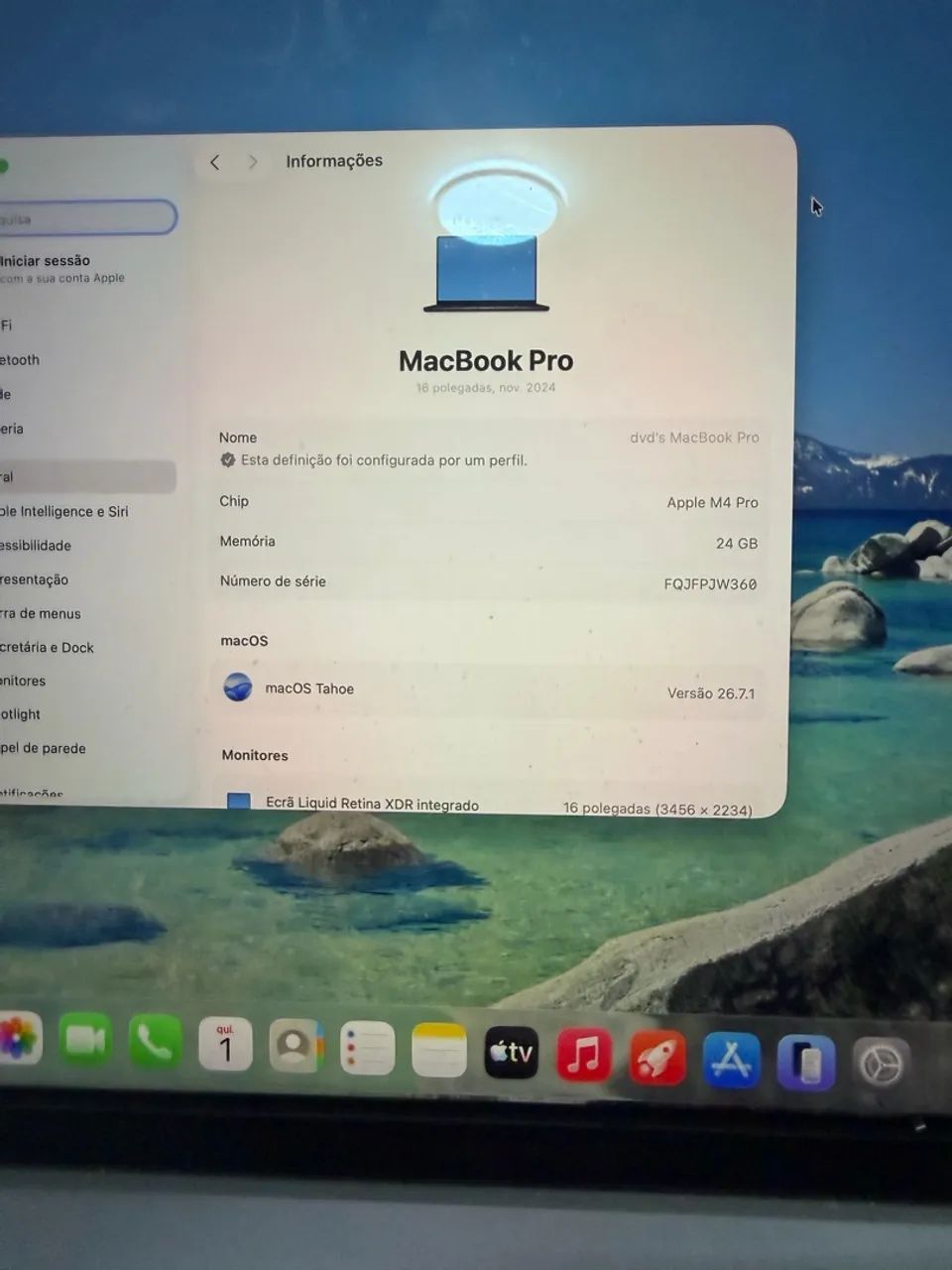 Macbook pro 16 M4 Pro 24GB Ram 512GB SSD - Foto 3