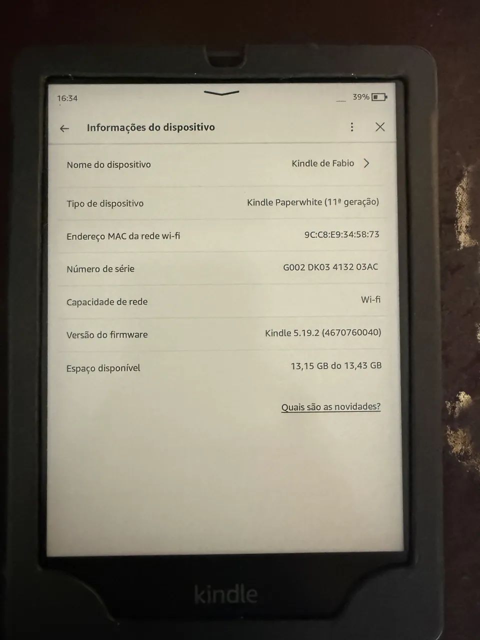 Kindle paperwhite 11ª geração 