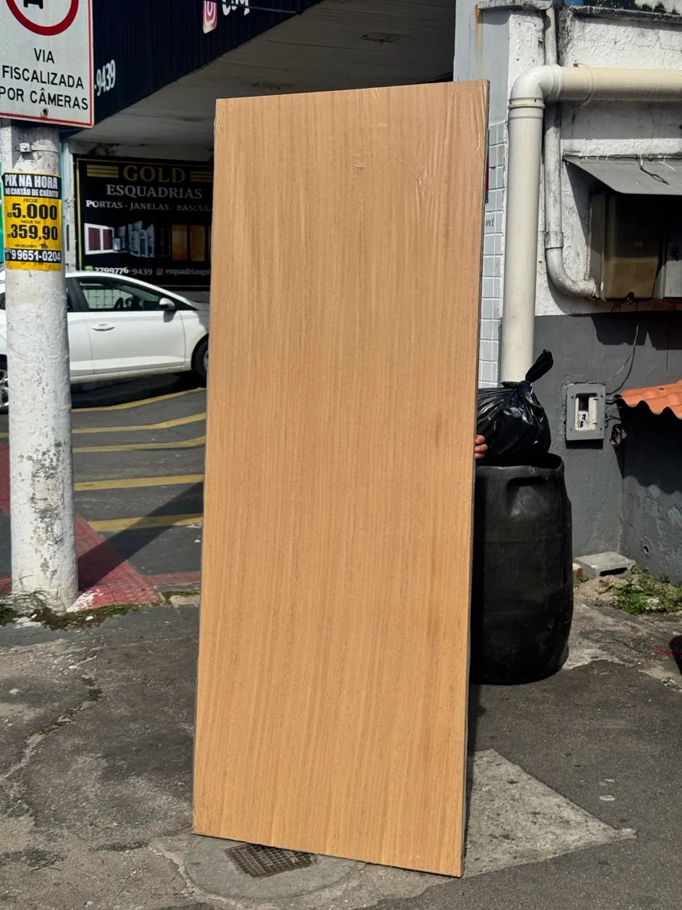 Portas de madeira lisa angelim - queima de estoque - Foto 4