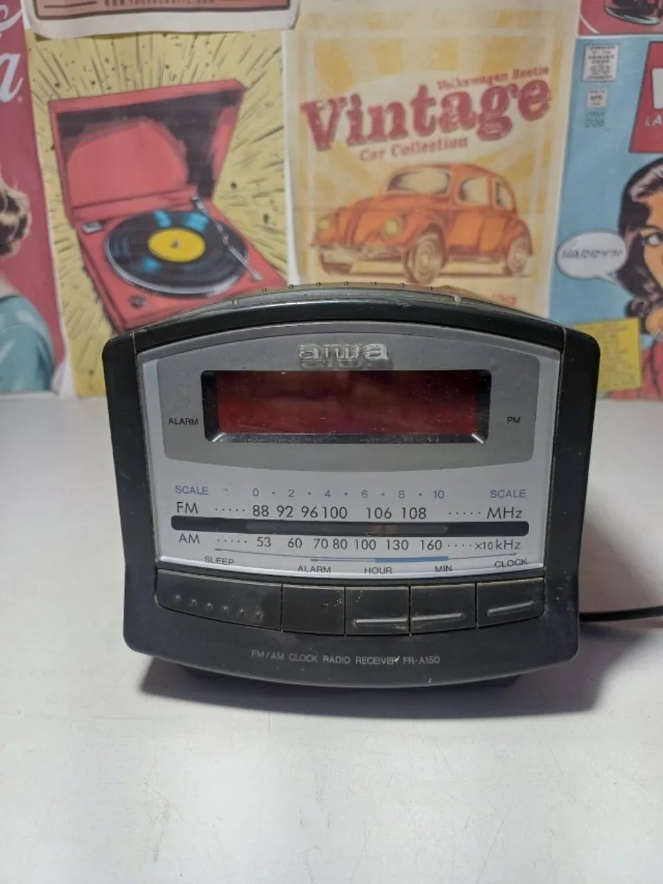 Rádio relógio alarme AIWA sem teste 