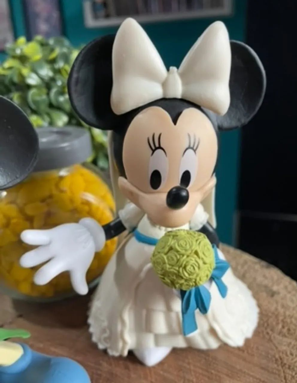 Casal Mickey e Minnie Noivos 15cm Cada - Novo - Foto 3