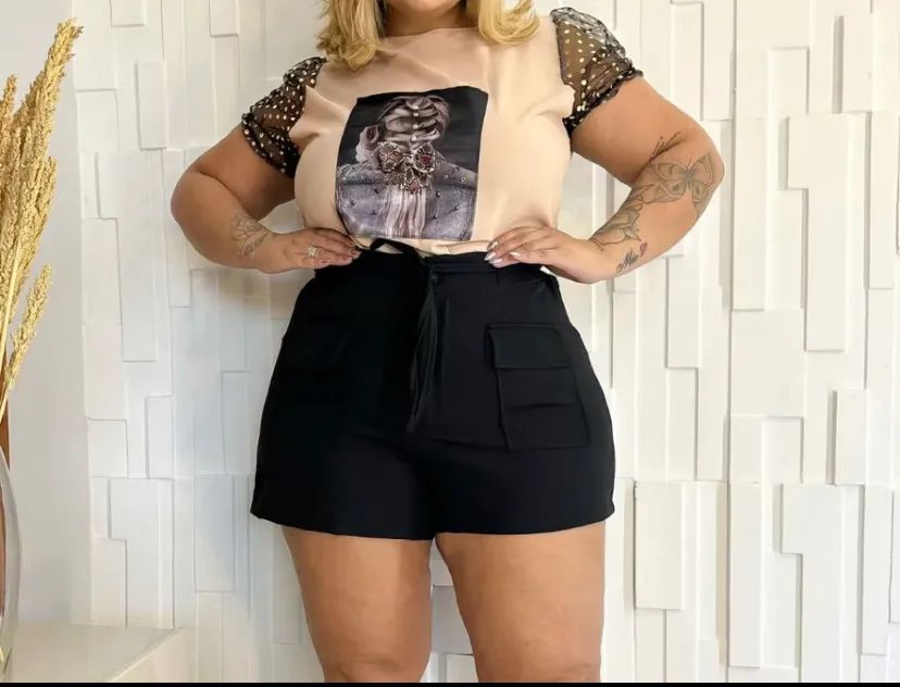 Short alfaiataria TAM G1 - semi novo - Foto 3