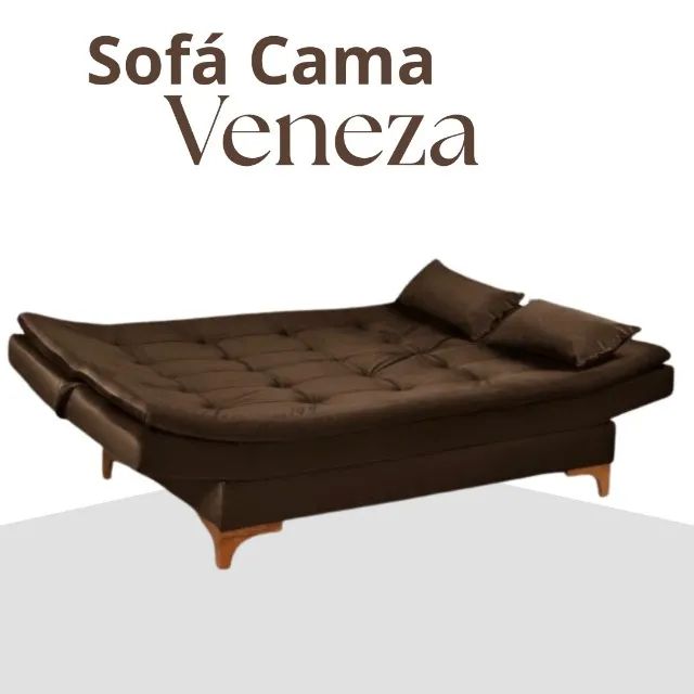 !!! ENTREGA GRATIS !!! Sofa Cama Veneza Tec 185 Veludo - Foto 2