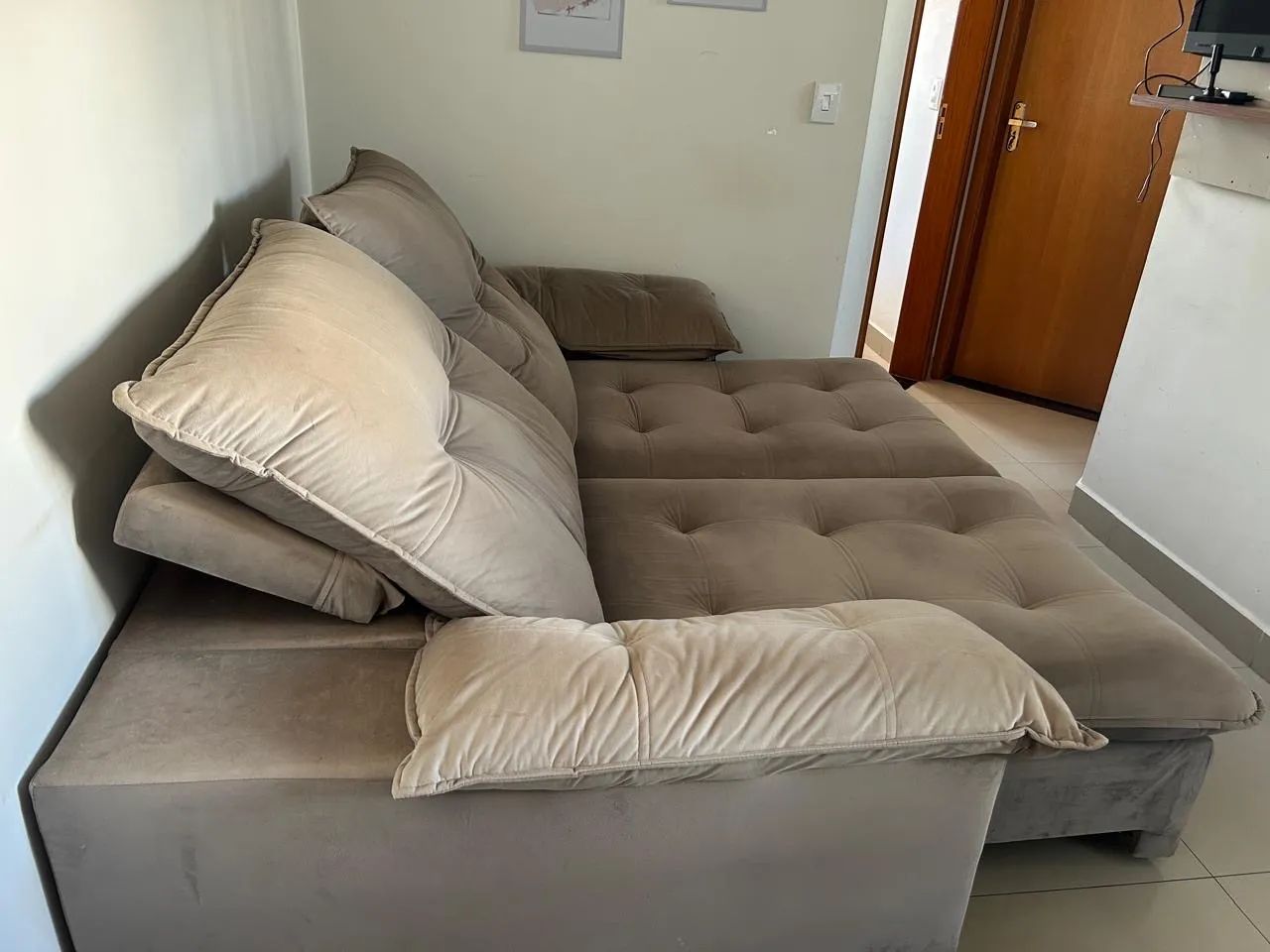 Imperdível Sofá Suede 2 lugares 