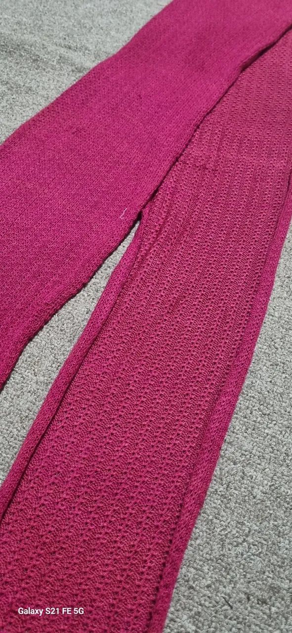 Cachecol tricot modal marsala largura 20cm comp total 2,20m uma graça - Foto 2