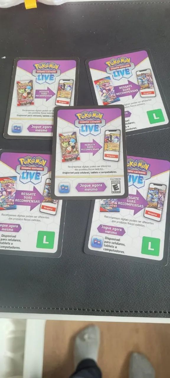 Lote de 100 cartas Pokémon + 5 códigos +1 brilhante  - Foto 2