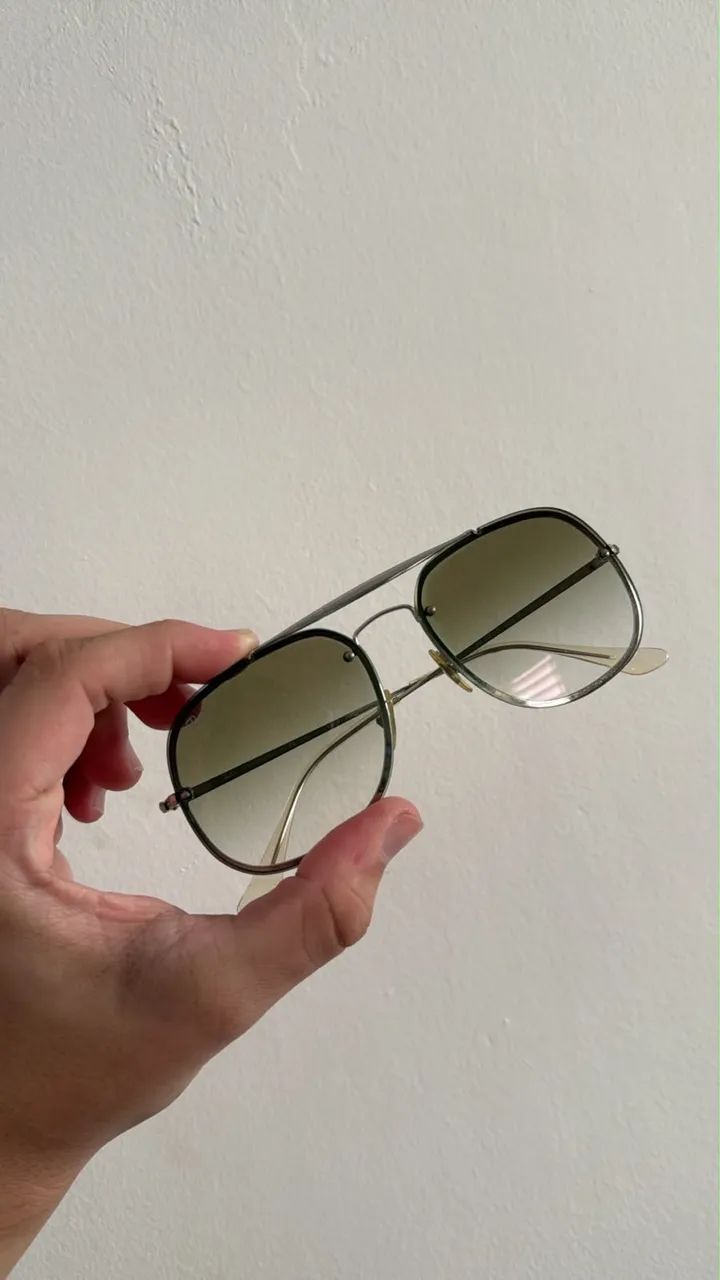 Óculos Rayban lente esverdeada degradê - Foto 4