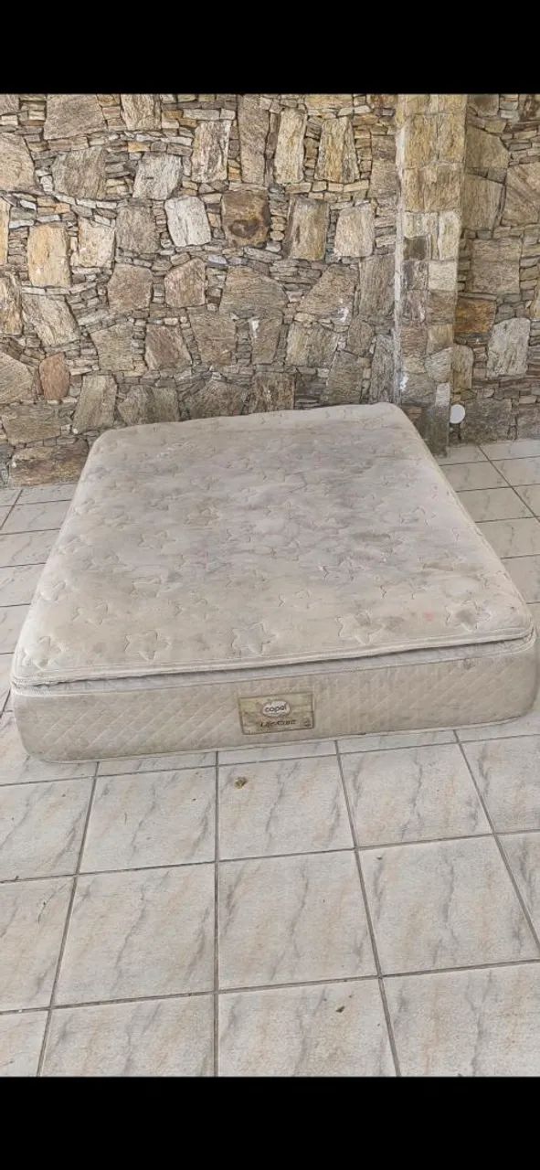 Colchão de casal + box baú 