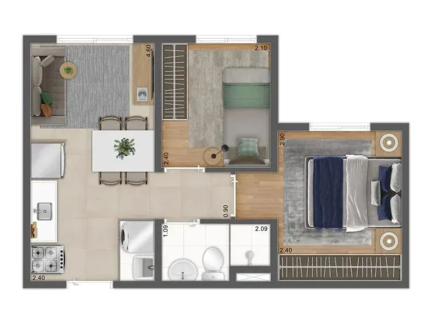 PLANTA 32m²