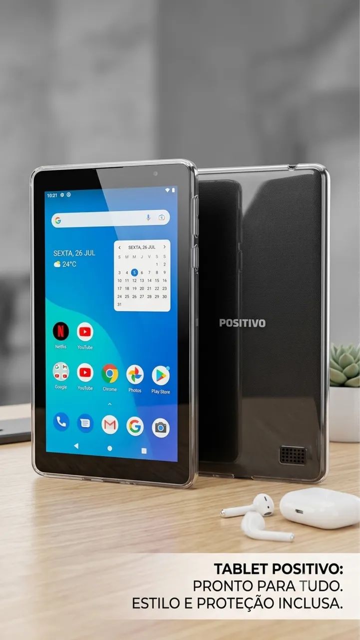 Tablet Positivo Vision Tab 7 3GB RAM 7" Android 14 GO Octa Core Wi-Fi