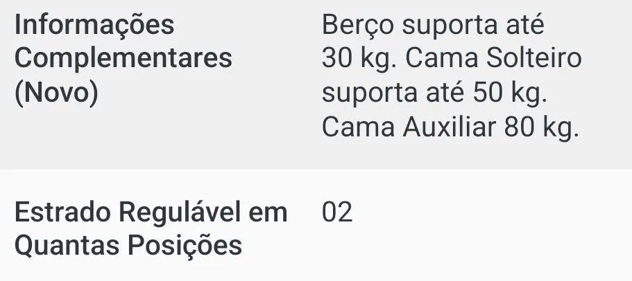 Berço Multifuncional com 3 gavetas e cama auxiliar  - Foto 5