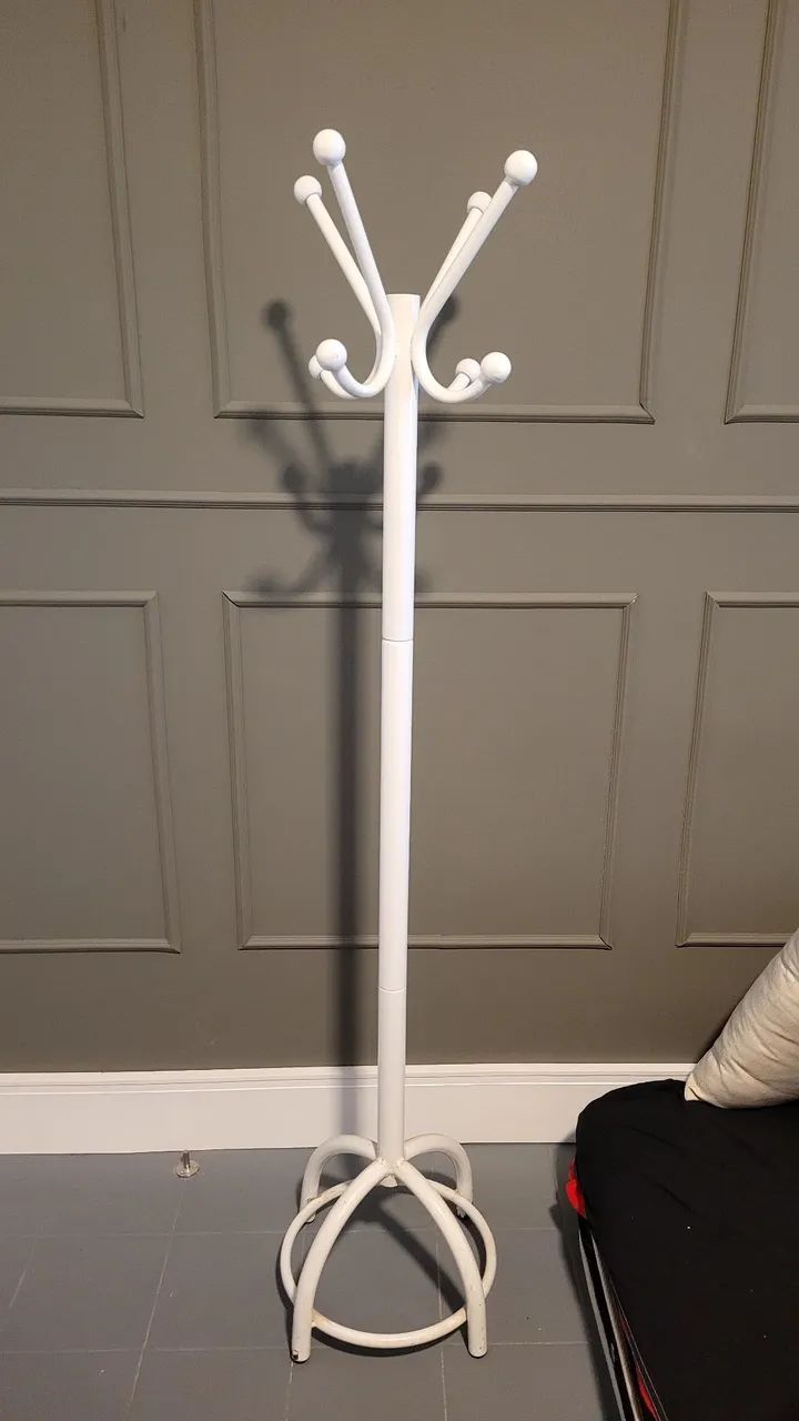 Cabideiro de chão em metal Branco - 1,50m