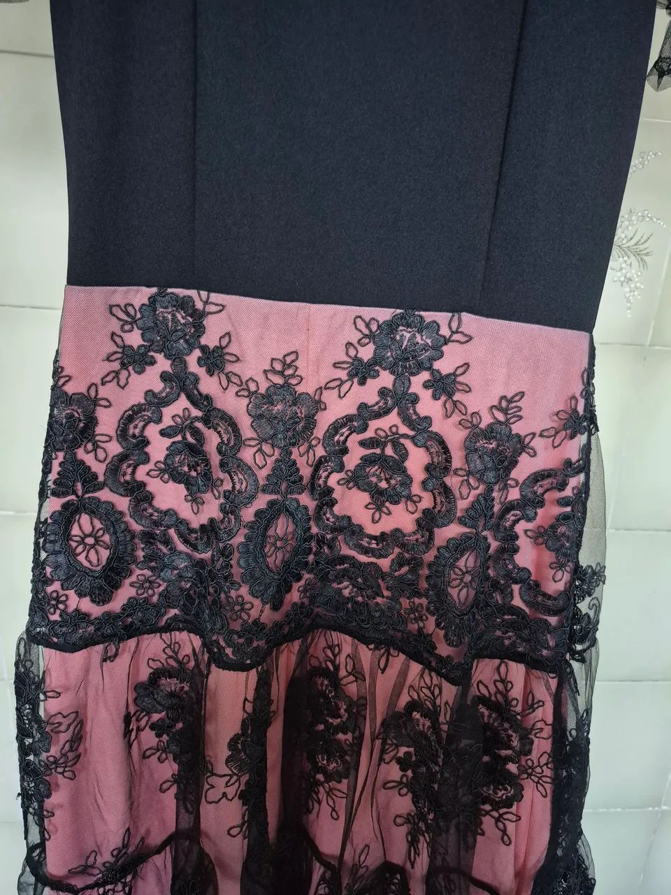 Lindo vestido rendado em tuli - Foto 3