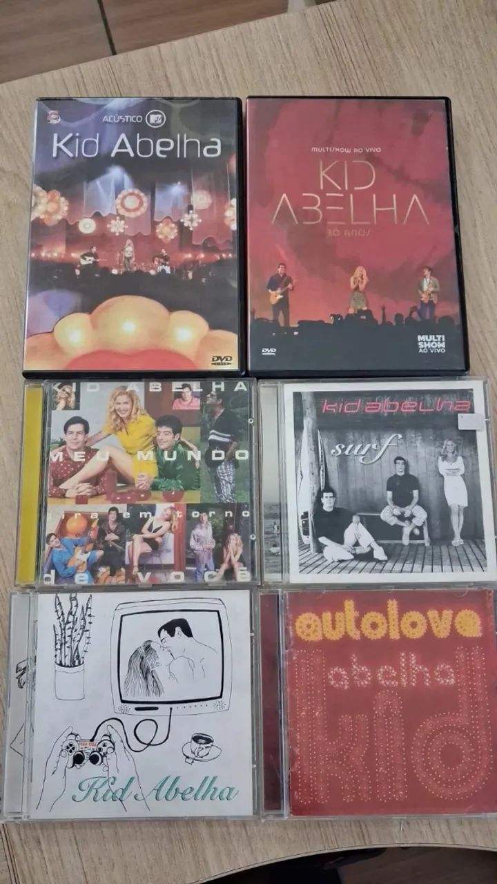 Coleção Kid Abelha CDs e DVDs Lote