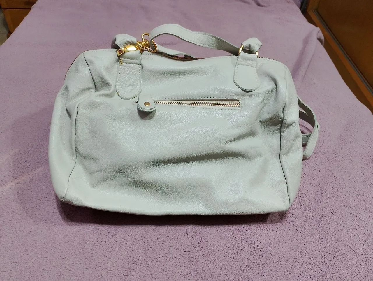 Bolsa off com onça de couro - Foto 2