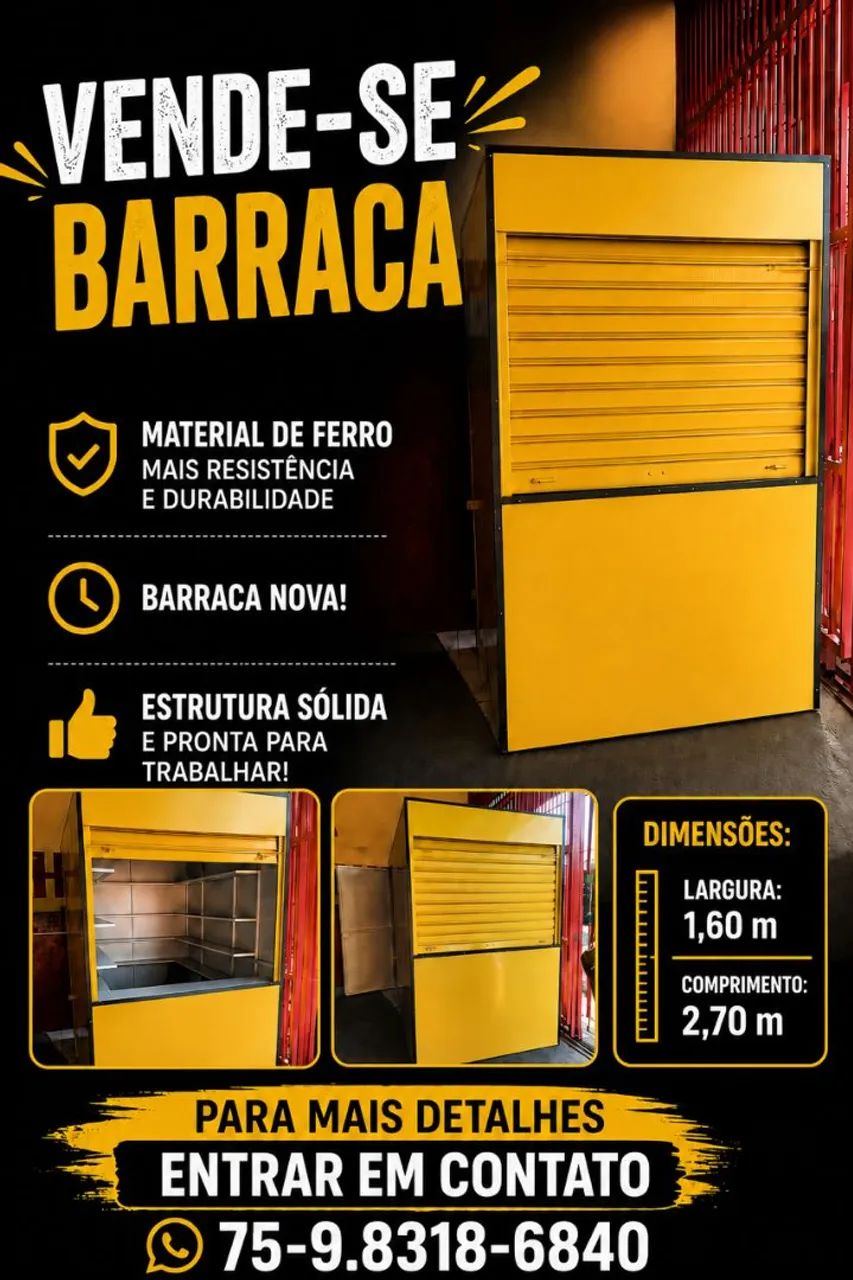 Barraca de lanche de ferro