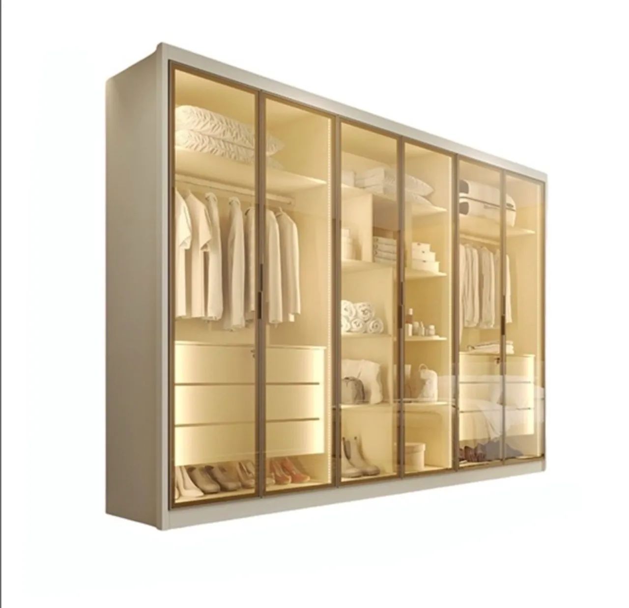 Guarda Roupa 6 Portas Select 280 Off White - Foto 3