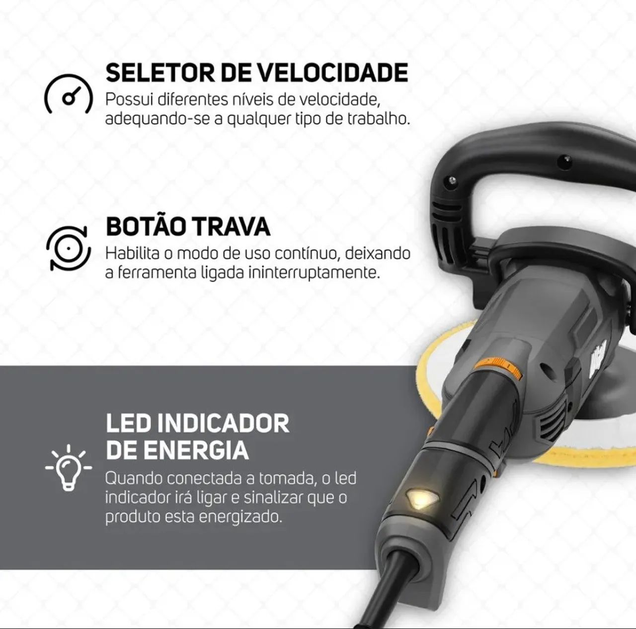 Politriz ROTATIVA WAP 1200W - 127V (Nova na Caixa) - Foto 2
