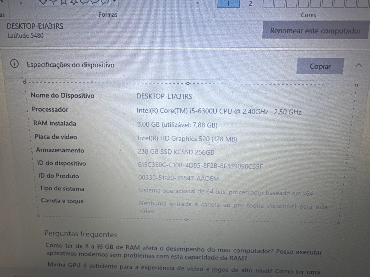 Notebook Dell Latitude 5480 - I5, 8GB, SSD 256GB - Foto 2