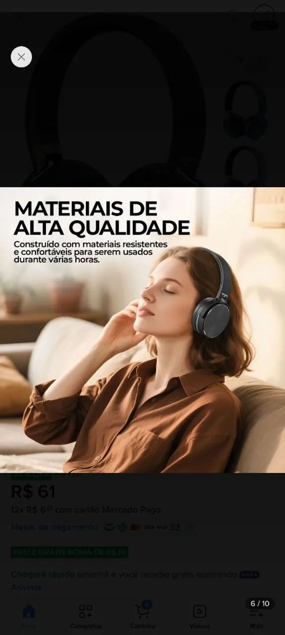 Fone Ouvido Bluetooth Regulável Com Microfone E Redução Ruíd - Foto 3