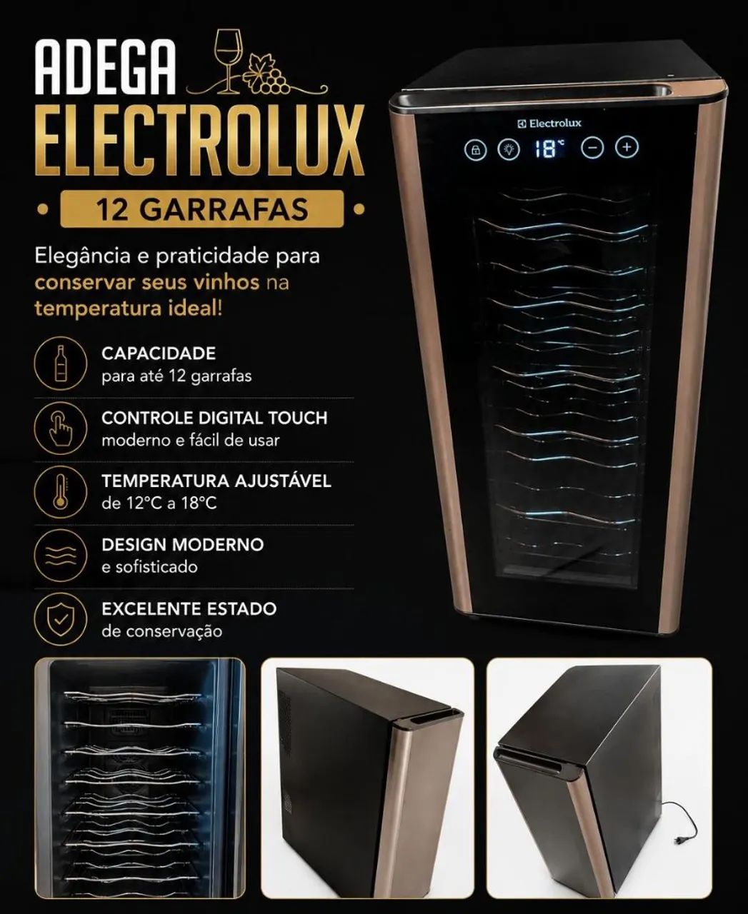 Adega Electrolux 12 Garrafas