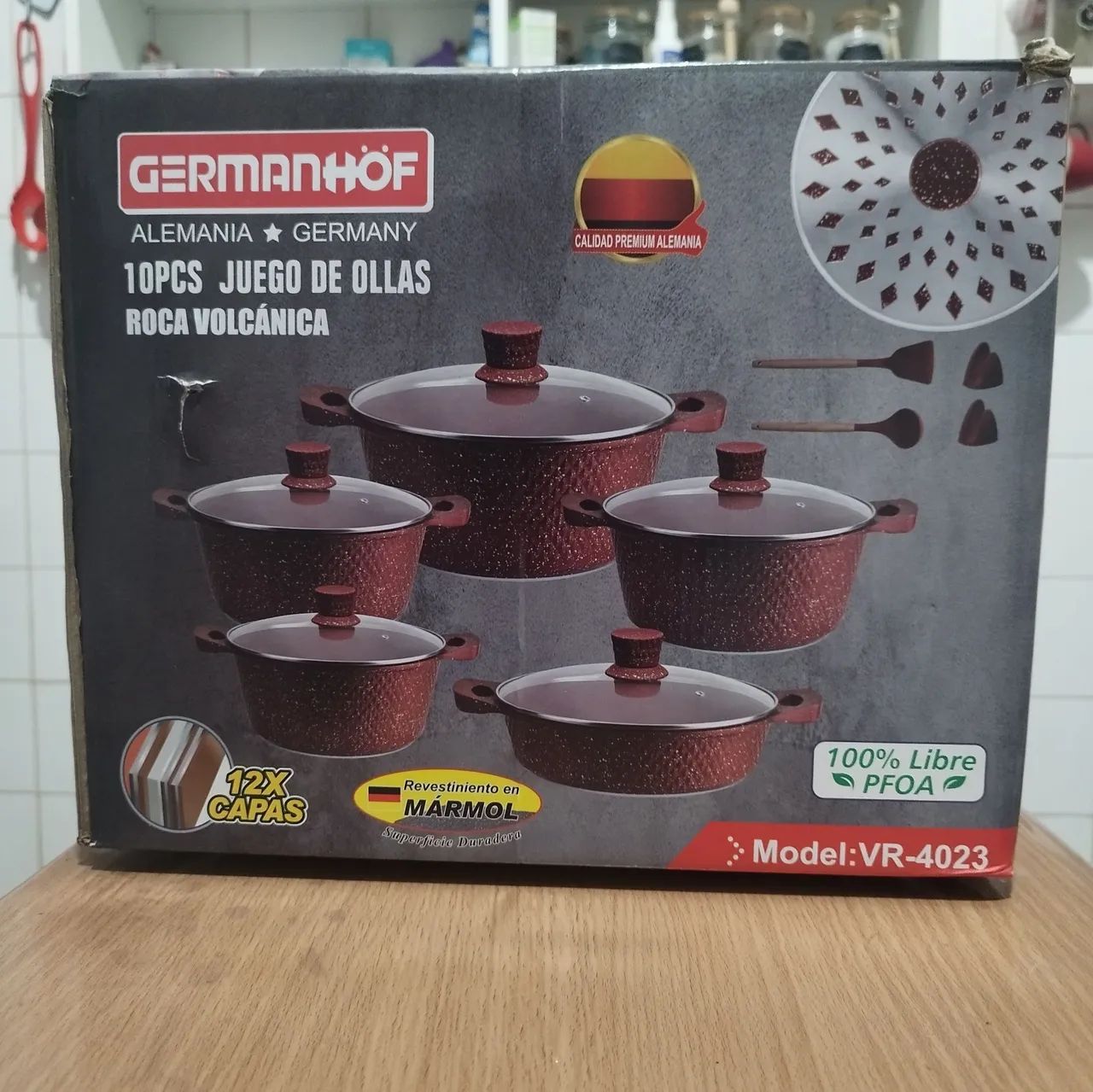 Jogo de Panelas de Rocha Vulcânica com 5 Peças 