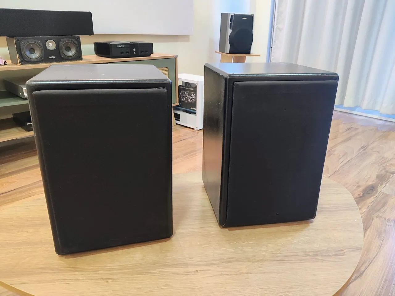 Par de caixas bookshelf diy home theater 