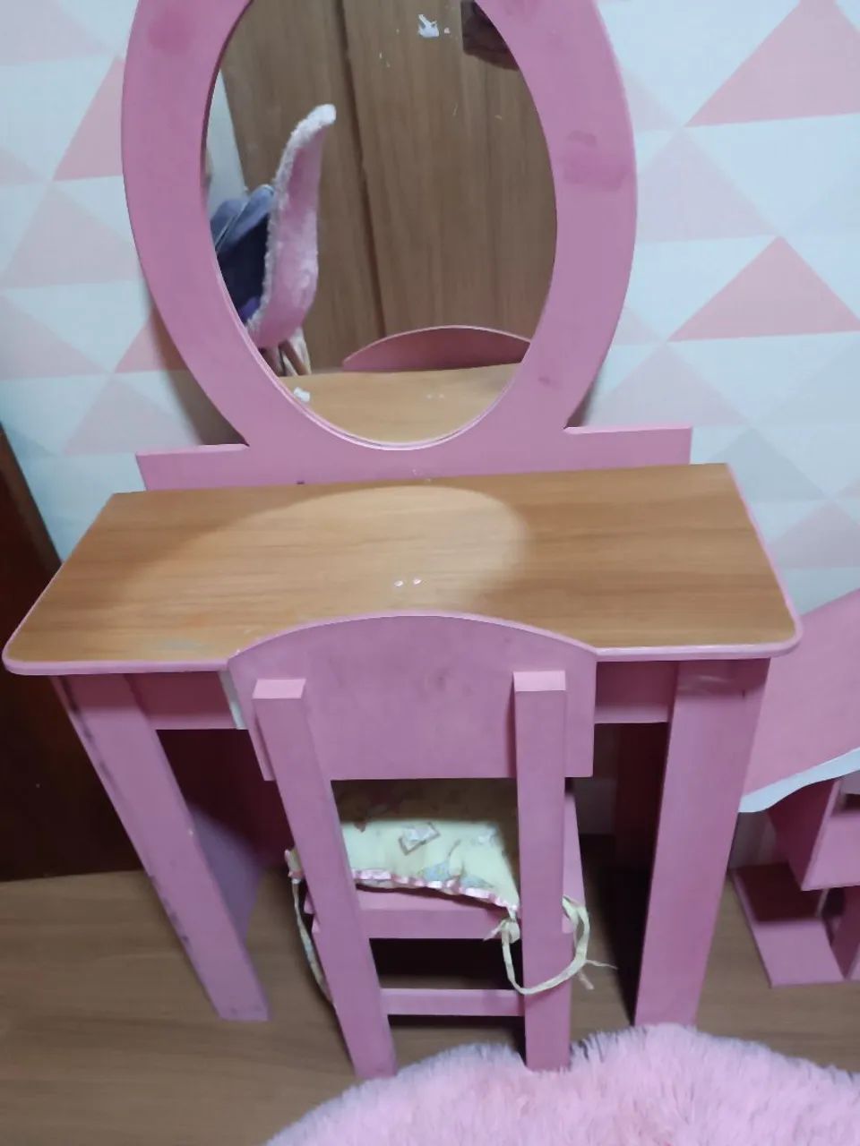 Penteadeira Infantil - Rosa487295874971750401