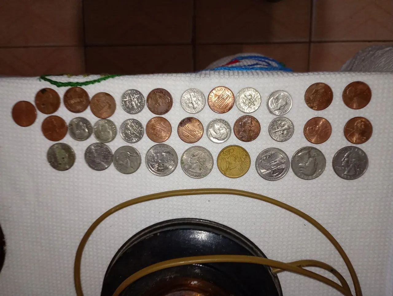Moedas antigas de dólar americano