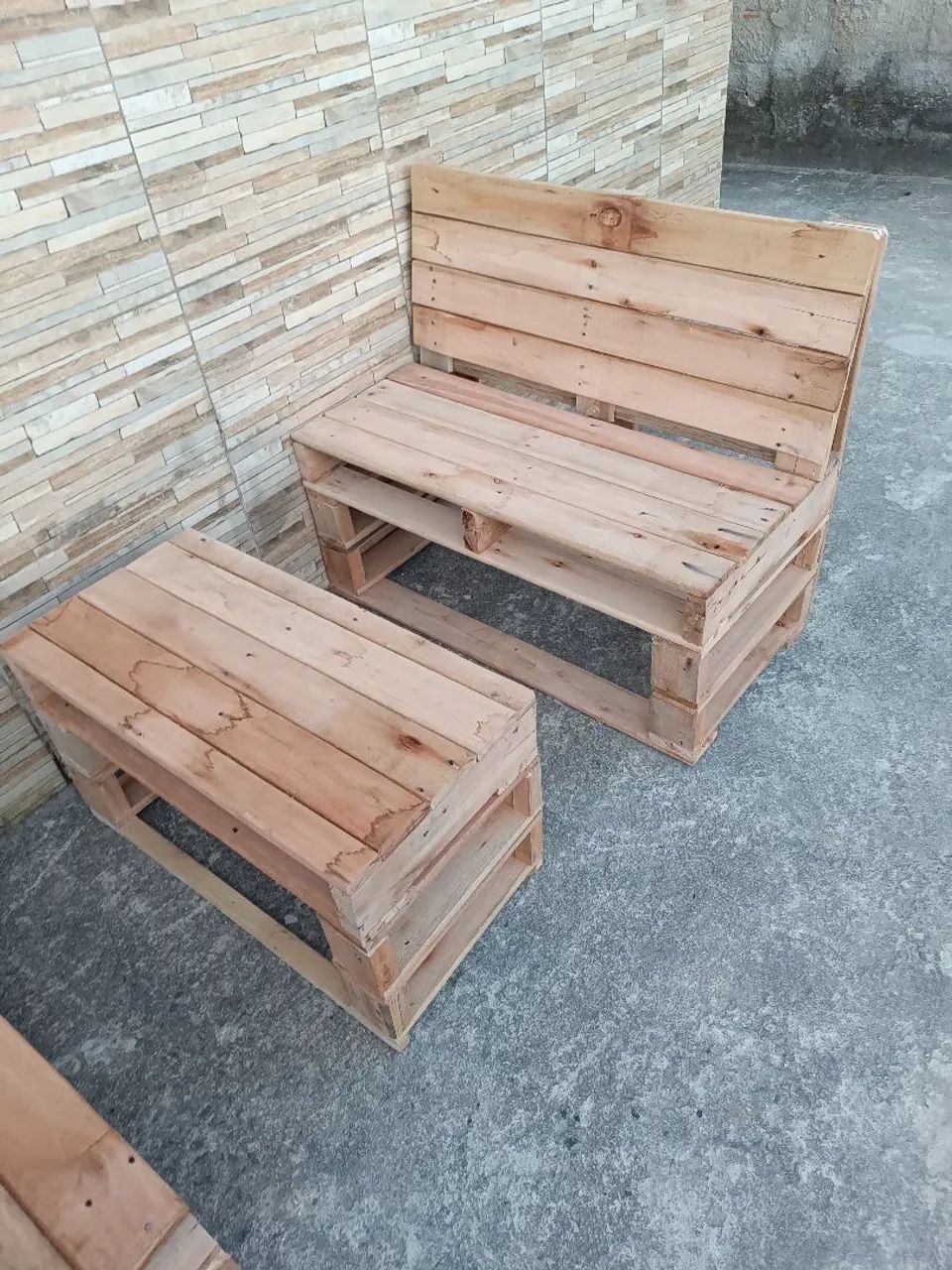 Conjunto 2 sofás de pallet e mesa de centro  - Foto 4