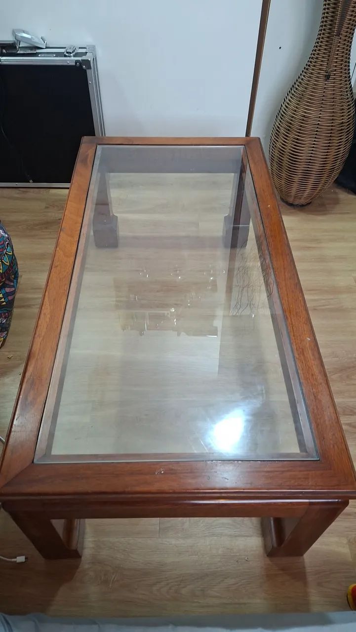 Conjunto de Mesa de Centro e Buffet em Madeira Maciça - Estilo Colonial - Foto 4