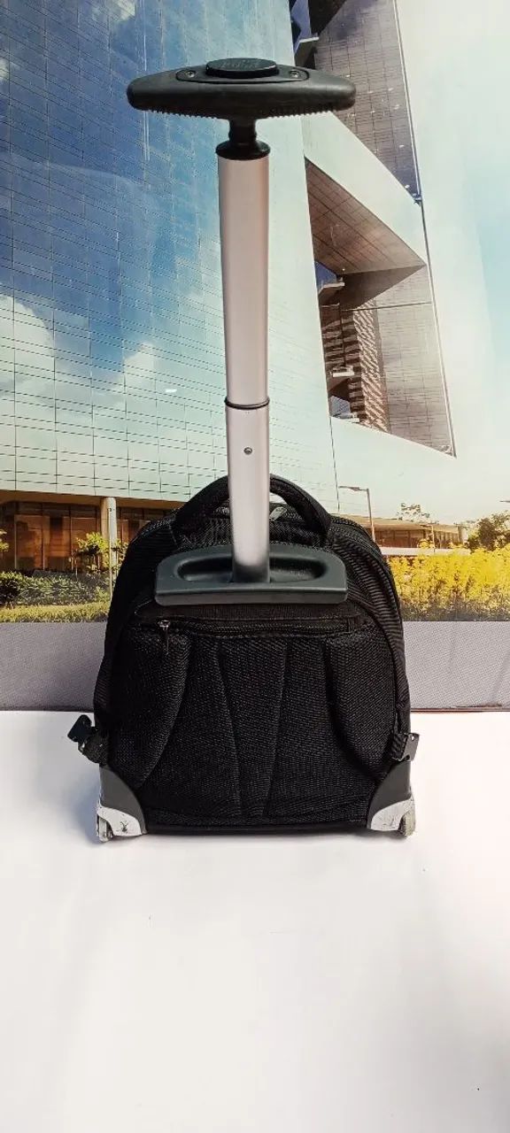 mochila executiva bndes com rodinhas preta - Foto 2