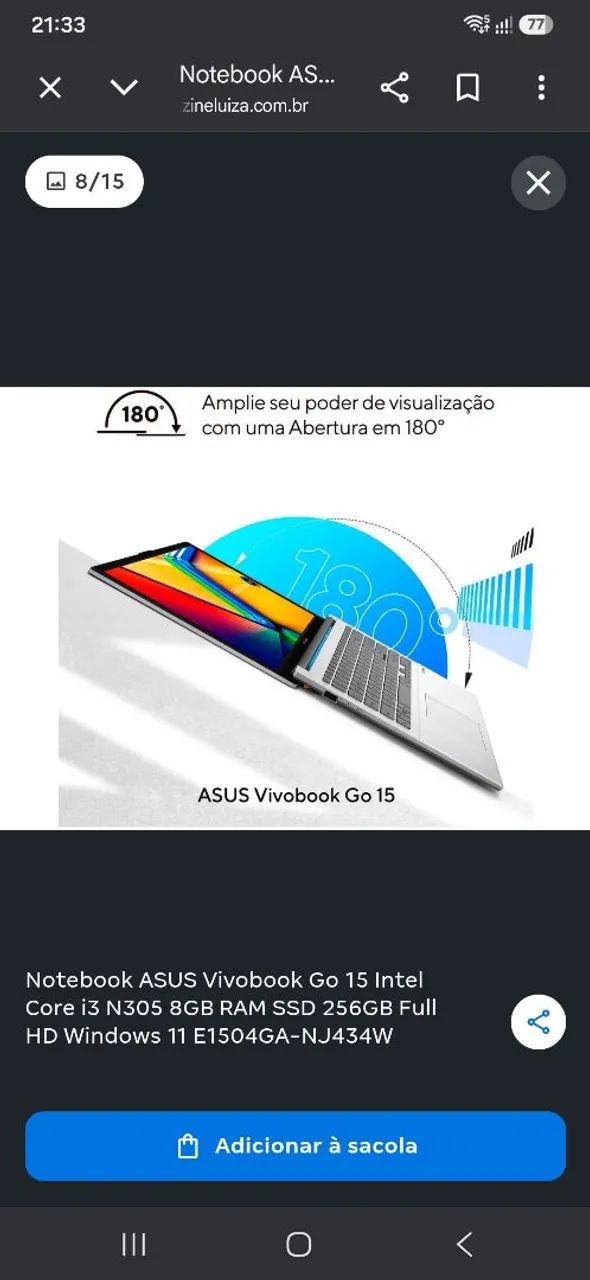 Notebook Seminovo Asus - Foto 3