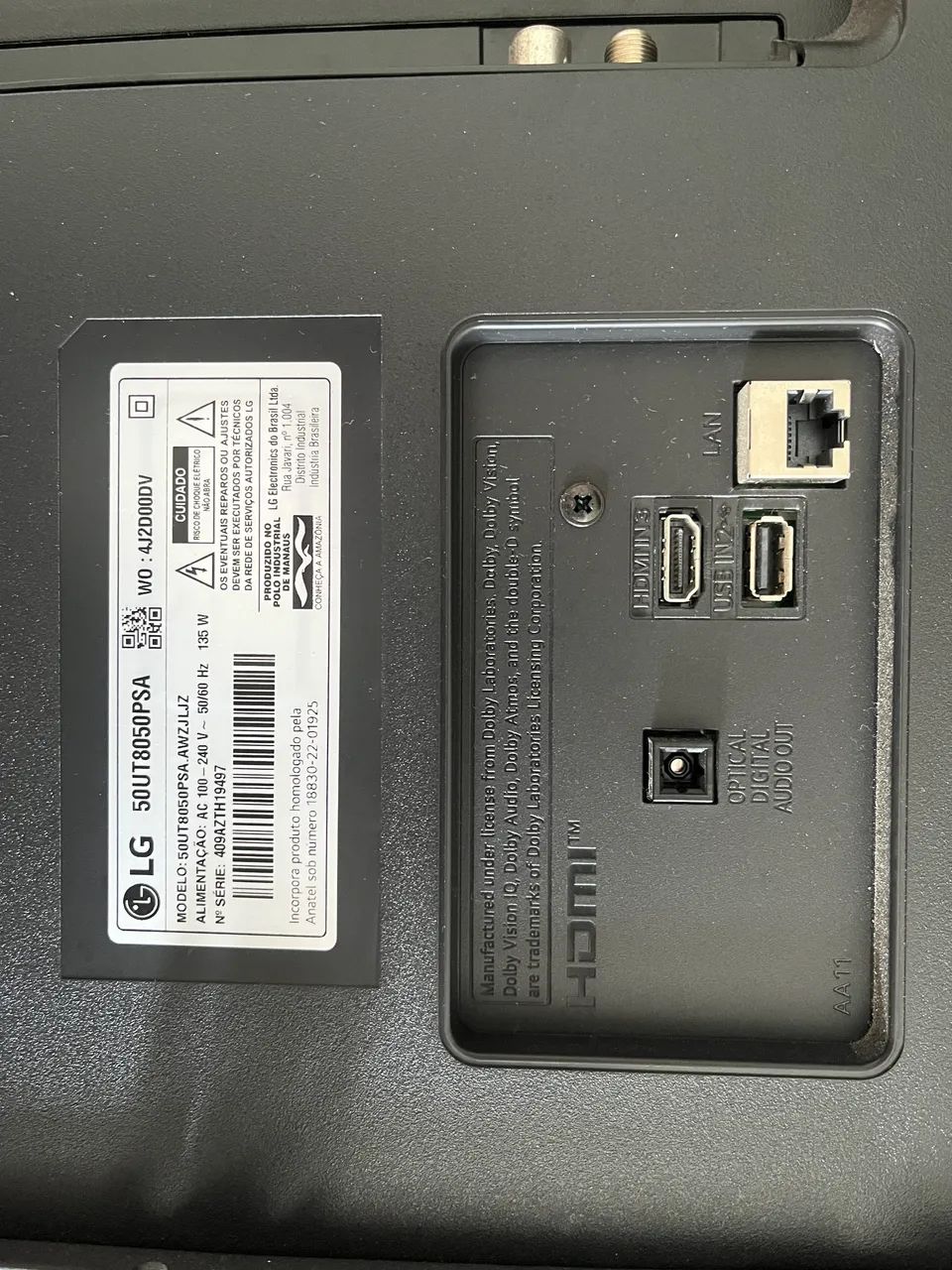TV LG 50? SEMINOVA (utilizado 5 meses)