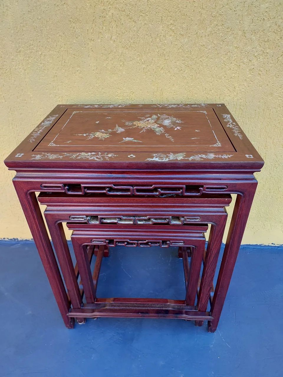 Mesa lateral oriental kit 3 peças  - Foto 4