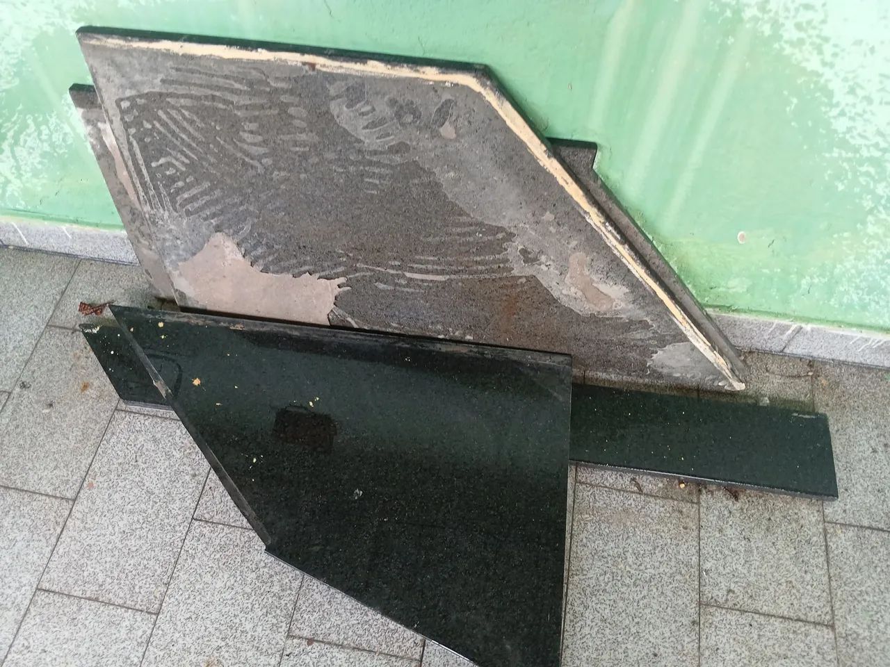 3 pedra de granito preto -usado bom estado 1