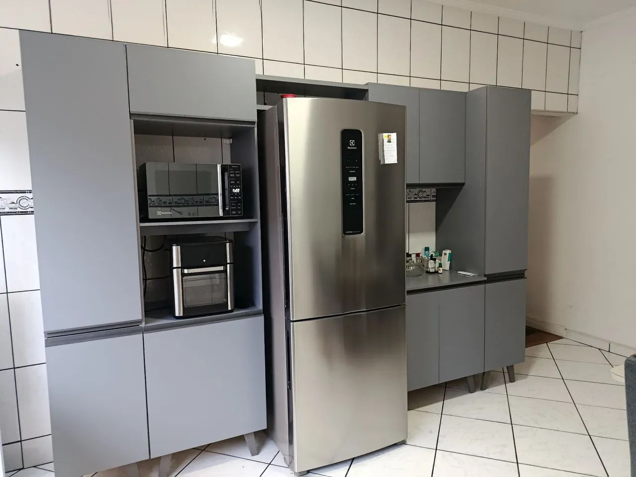 Armário de cozinha completo cinza. - Foto 2