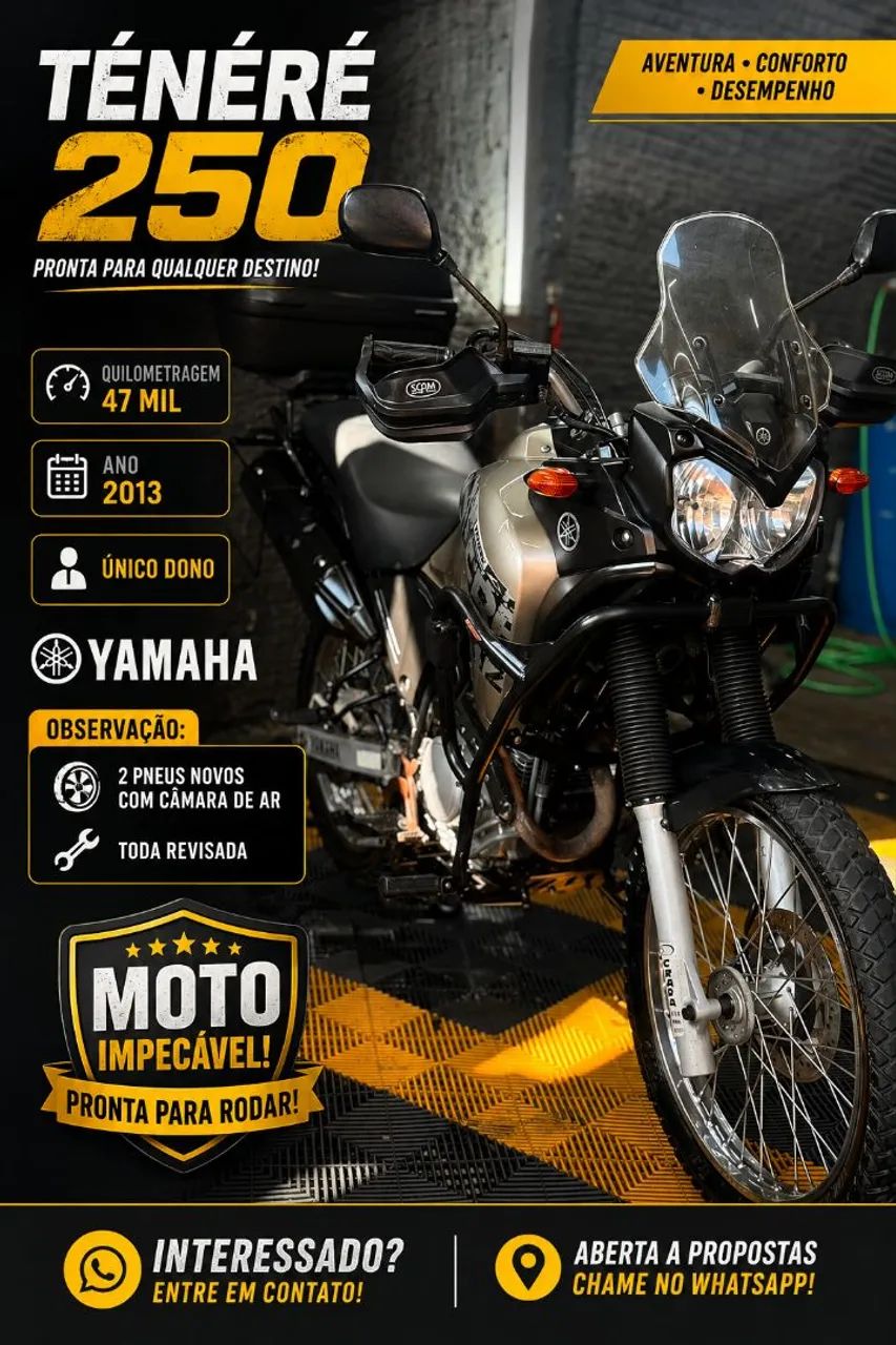 Ténéré 250 moto única 