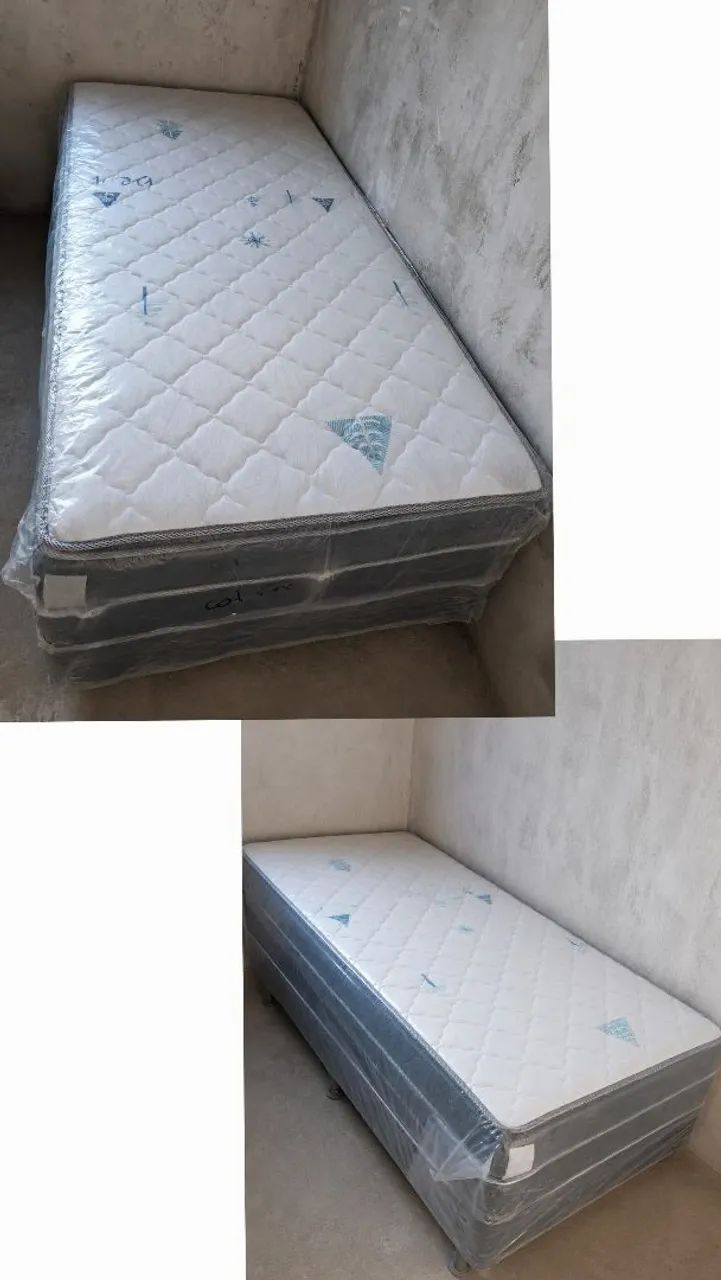 Uma cama de Solteiro, Nunca usada, ainda no plástico