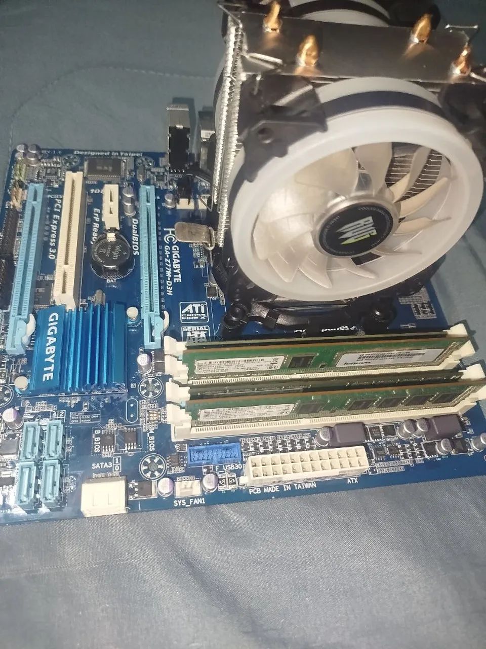 Kit Xeon LGA1155 Gigabyte Z77 com 24GB ram - Foto 2