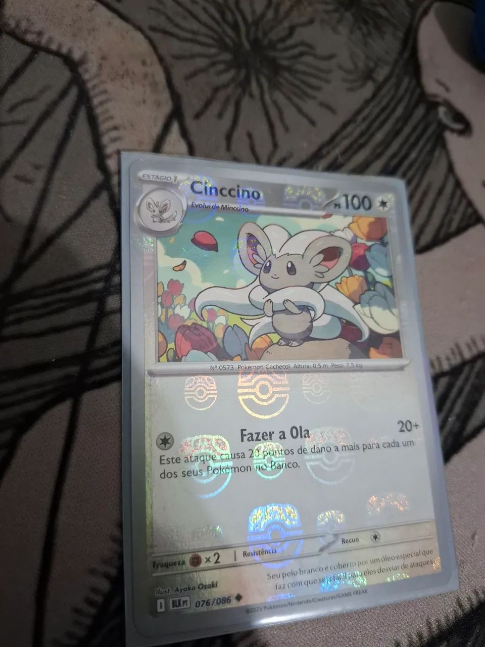 Cinccino Master ball 076/086 Black bolt 